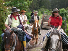 Equateur - Groupe de cavaliers  - Randonnée équestre sur l'avenue des volcans - Randocheval / Absolu voyages